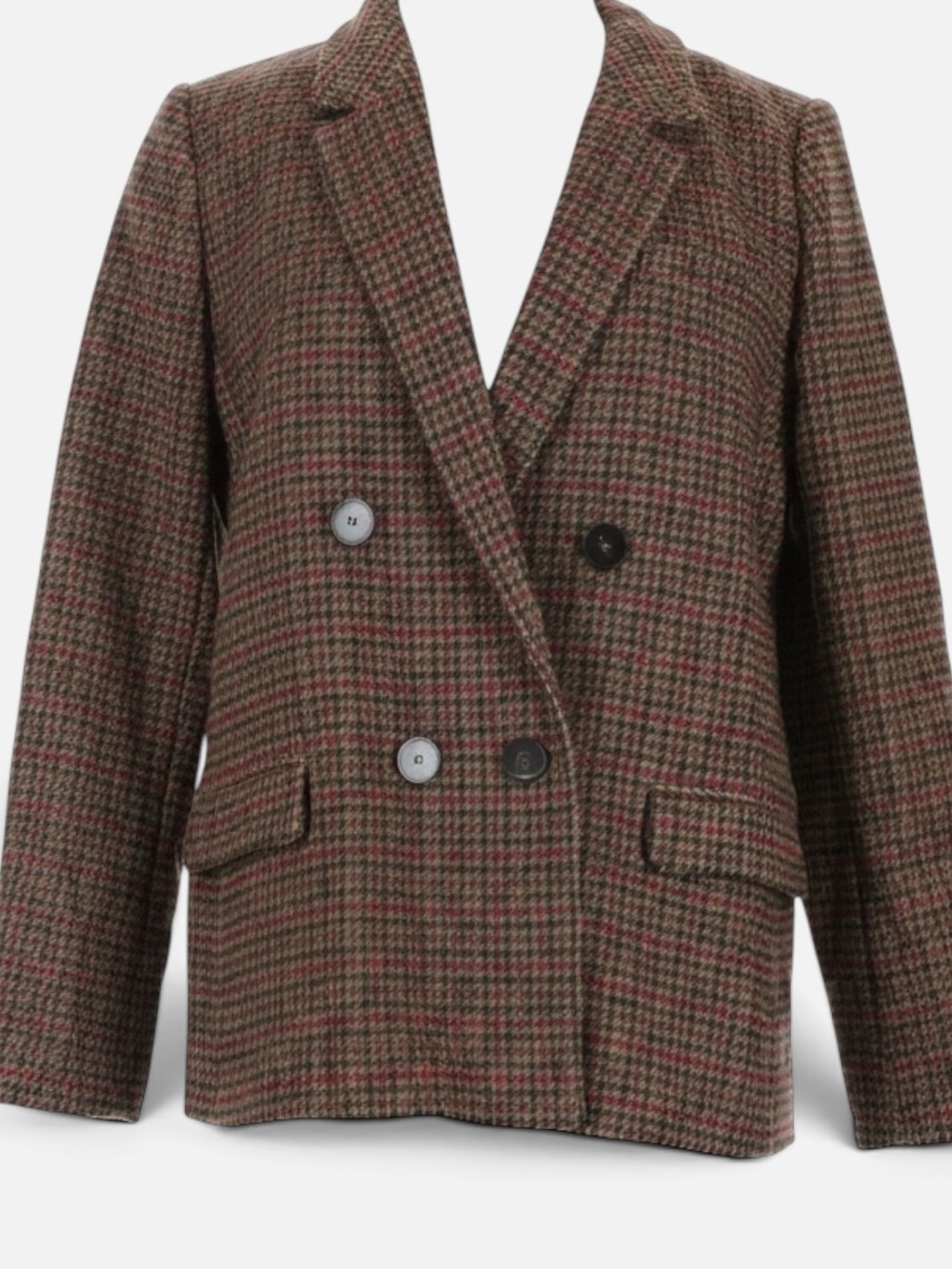 Sézane Christie Jacket in Brown Houndstooth FR 40 / US 8 - Picture 6 of 16